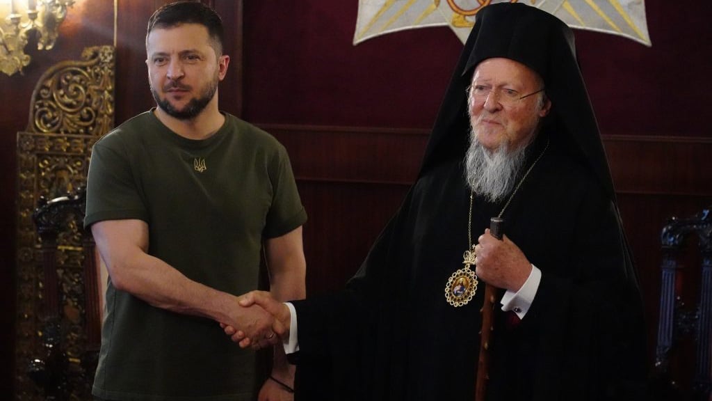 Visita della S.E. il Presidente ucraino Volodimir Zelenski a Fanar e incontro con Sua Santità il Patriarca Ecumenico Bartolomeo