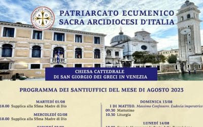 Programma dei santiuffici del Agosto 2023 – San Giorgio dei Greci