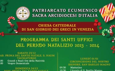 Programma dei Santi Uffici del periodo Natalizio | San Giorgio dei Greci