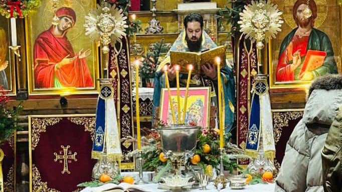 La Festa della Santa Epifania nella parrocchia greco ortodossa nella città di Milano