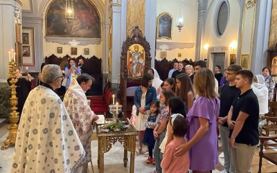 Divina Liturgia e benedizione delle acque per il nuovo anno scolastico per i alunni della Scuola della nostra Comunità | Napoli