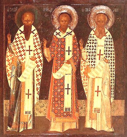 Gregorio il Teologo e Giovanni Crisostomo. Ippolito di Roma im. - immagine