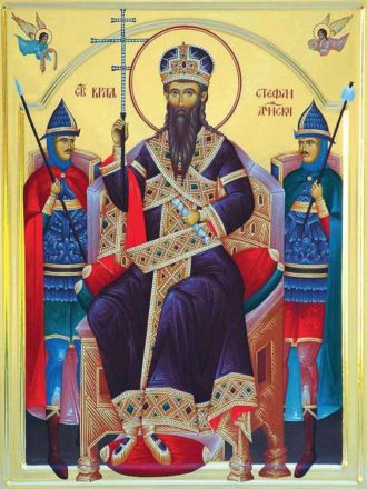 Stefano di Serbia.Cosman im. invenzione delle reliquie di San Serafino di Sarov - immagine